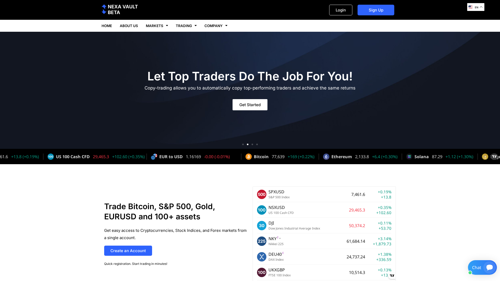 Screenshot of nexavaultbeta.io