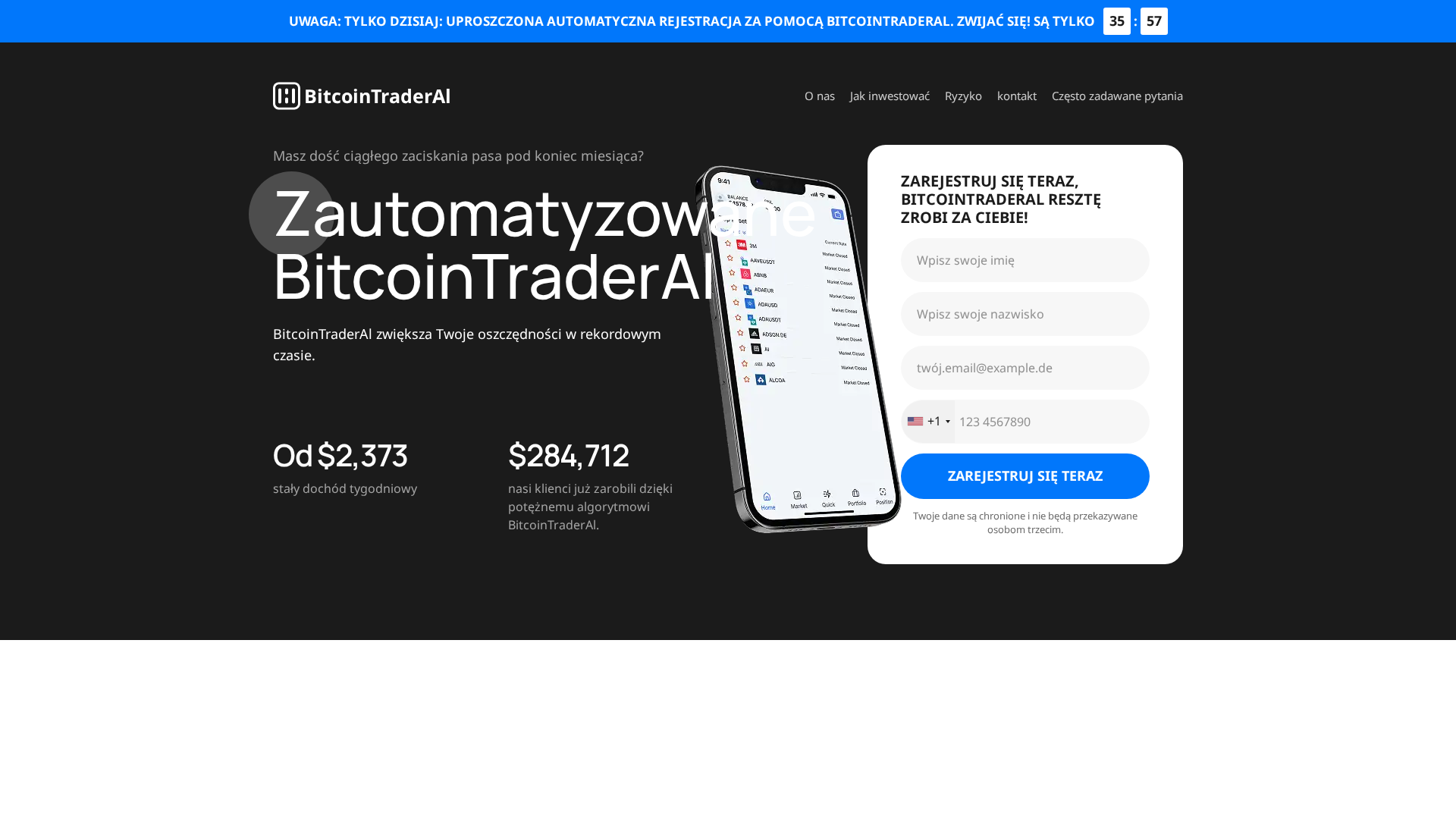 Screenshot of bitcointraderaltrade.com