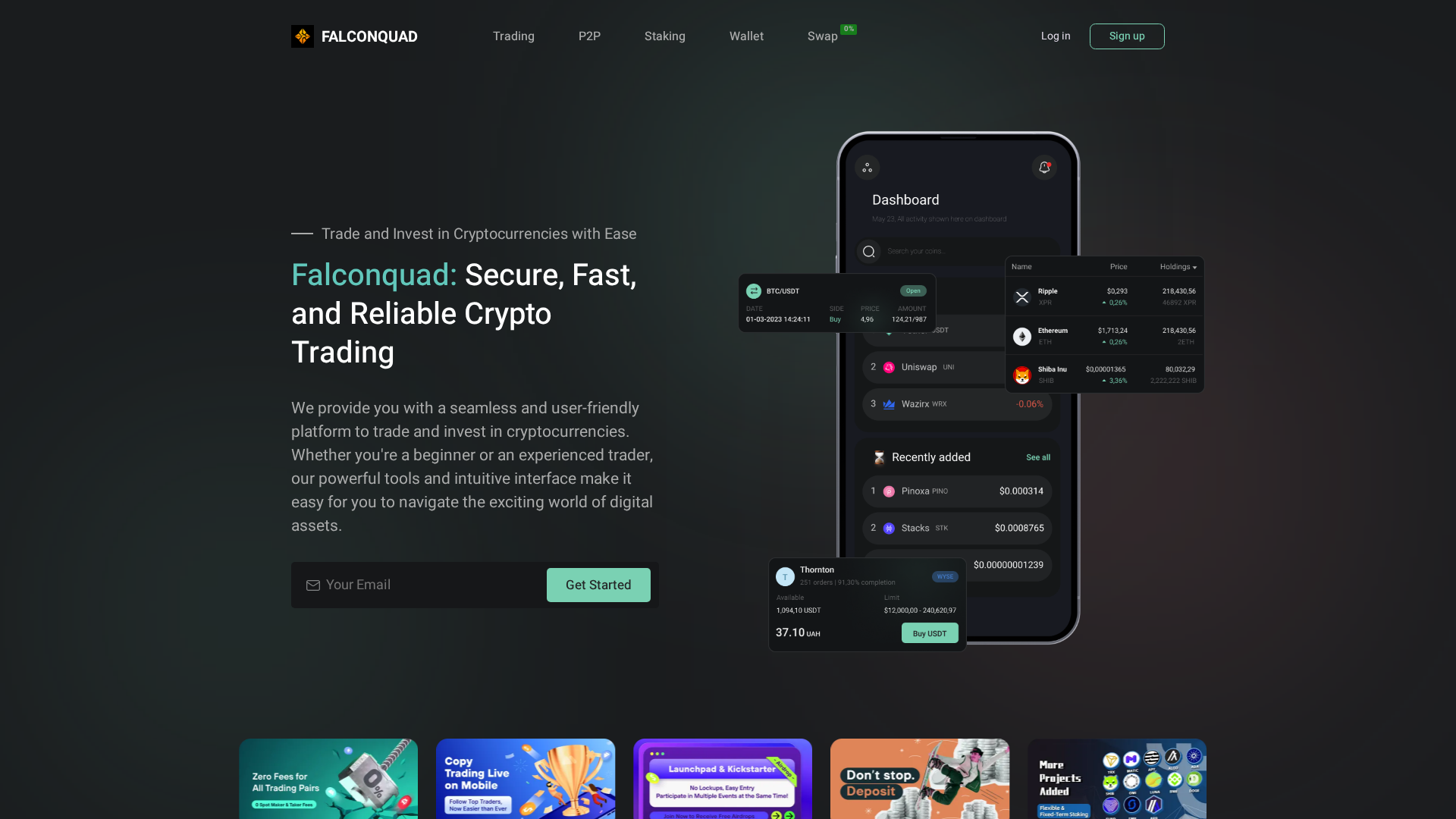 Screenshot of falconquad.com