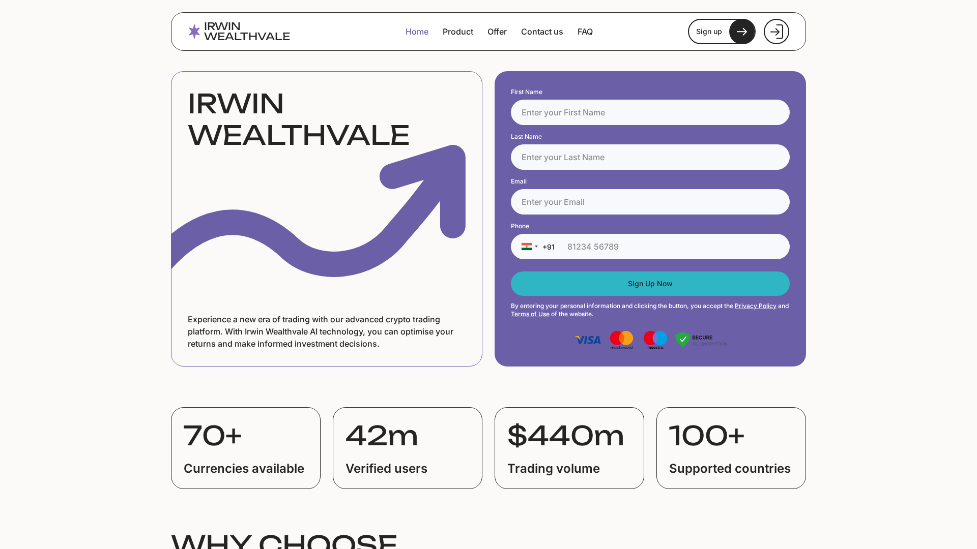 Screenshot of irwin-wealthvale.info