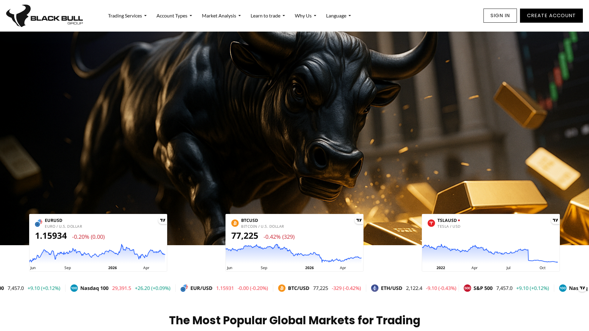 Screenshot of blackbullsgroup.com