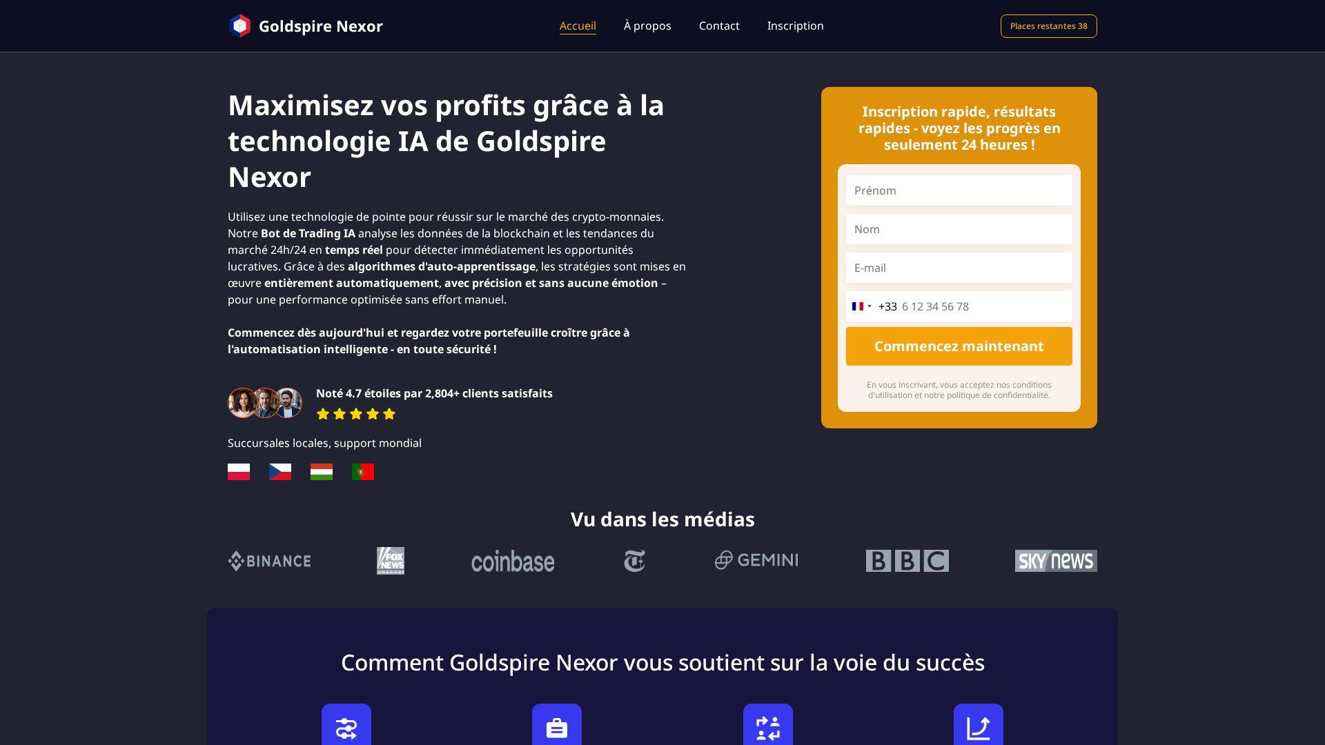 Screenshot of goldspire-nexor-ia.com
