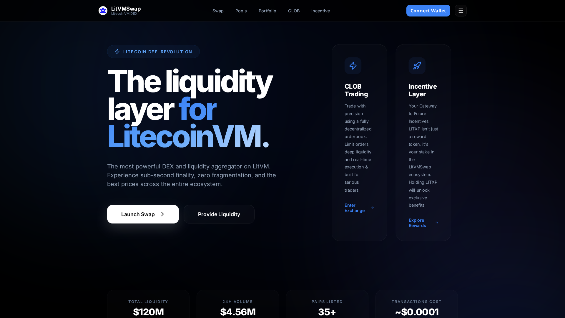 Screenshot of litvmswap.xyz