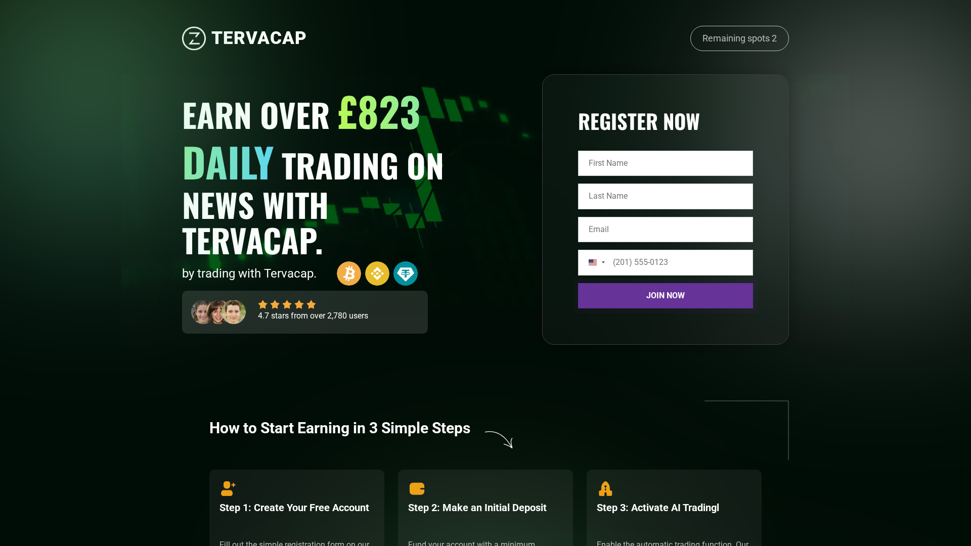 Screenshot of tervacap.com