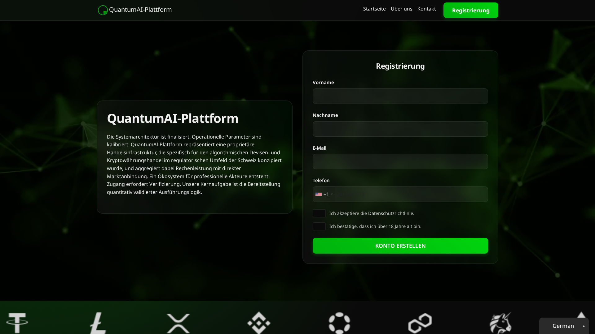 Screenshot of quantumai-plattform.pro