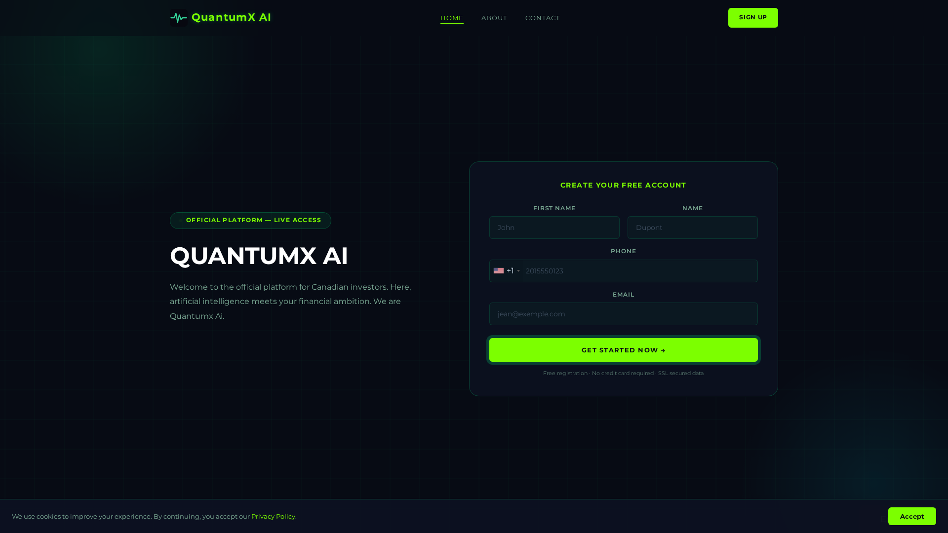 Screenshot of quantumxai.it.com