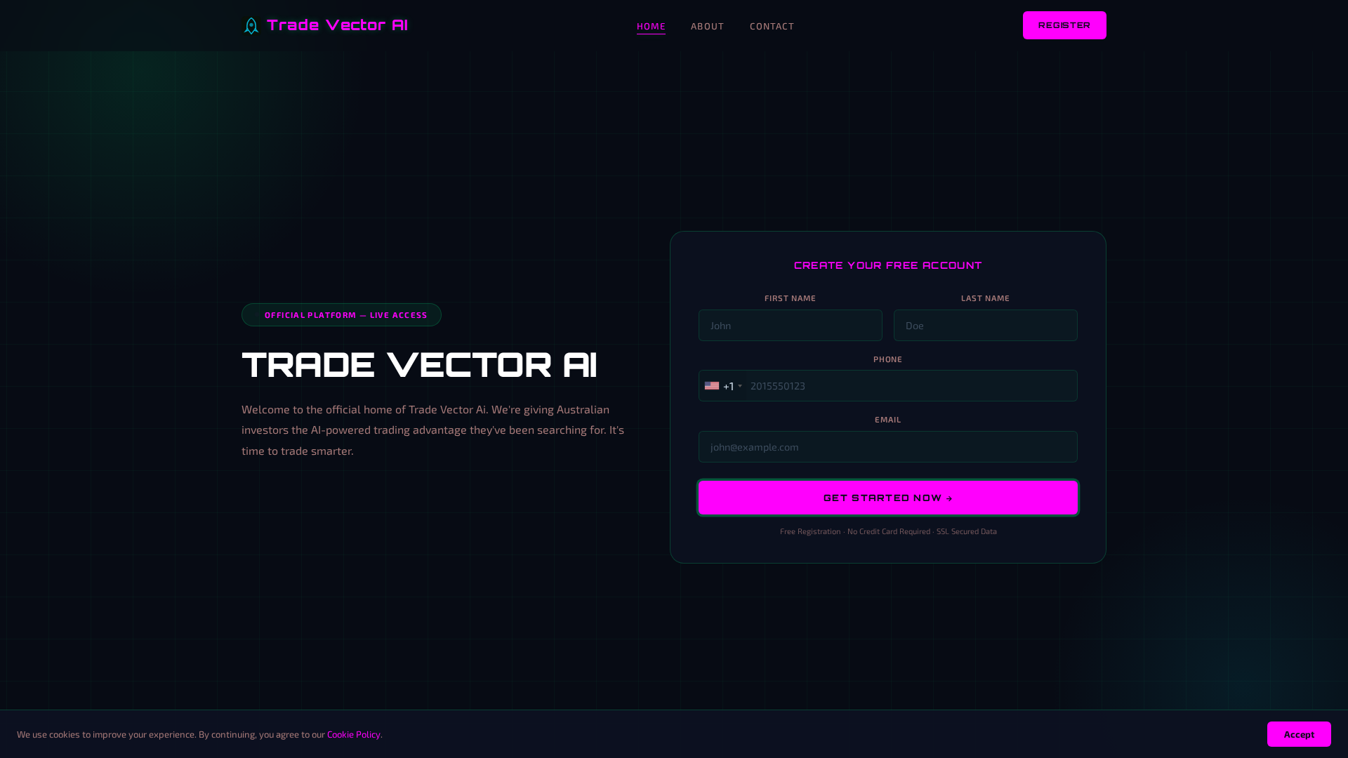 Screenshot of tradevectorai-crypto.site