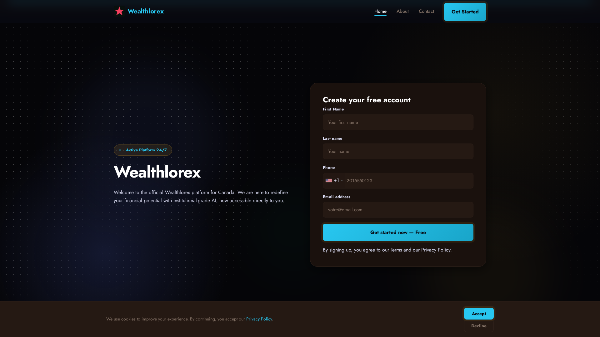 Screenshot of wealthlorex.org