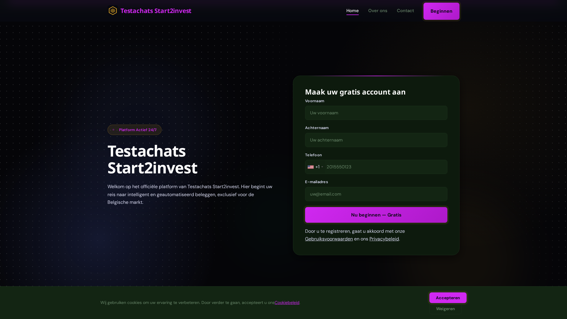 Screenshot of testachatsstart2invest.site