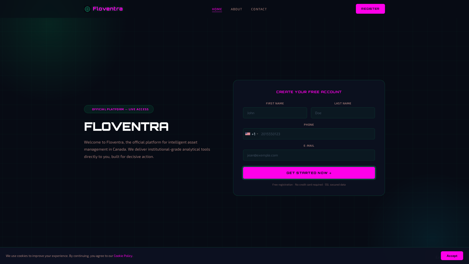 Screenshot of floventra.pro