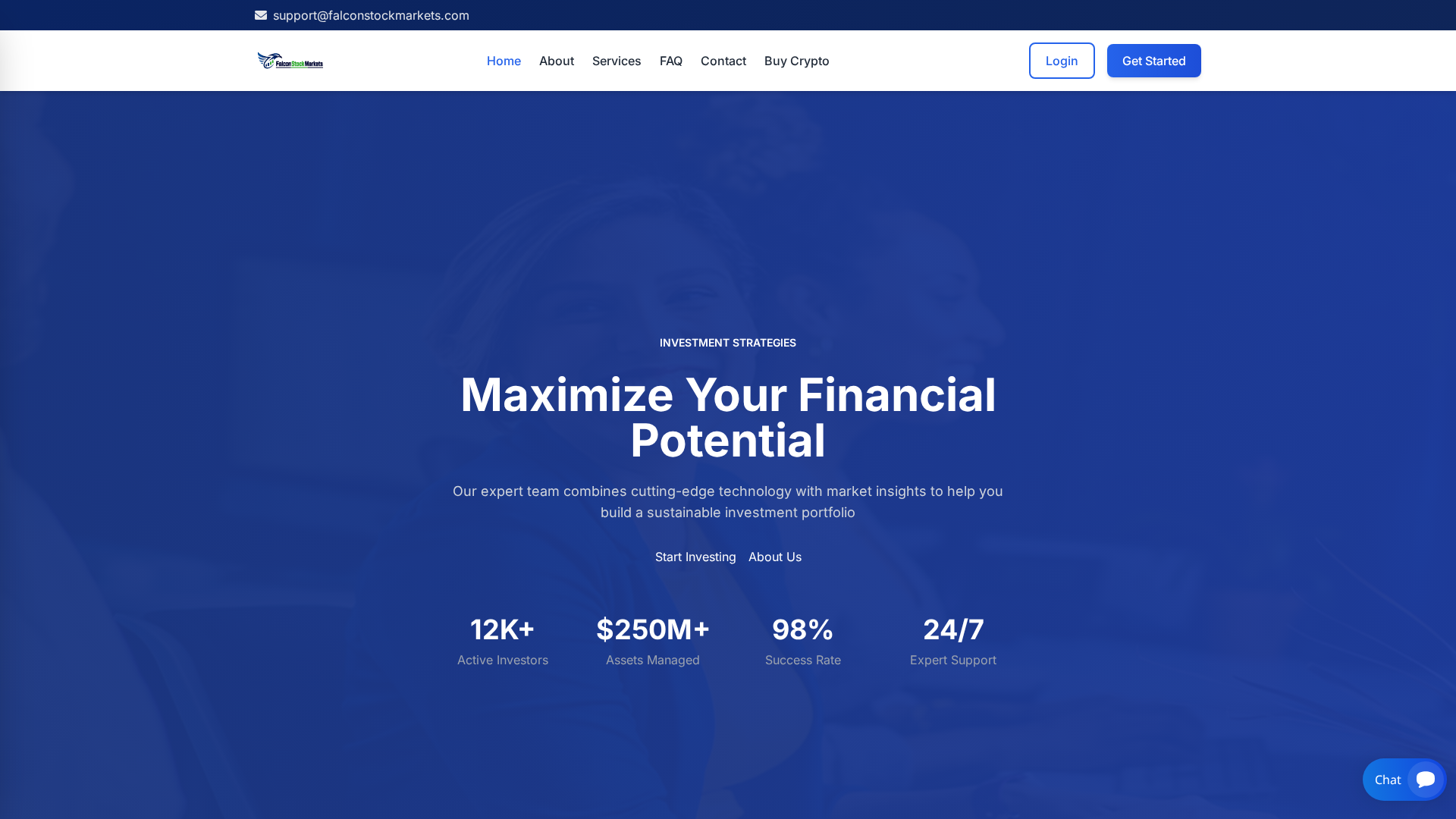 Screenshot of falconstockmarkets.com