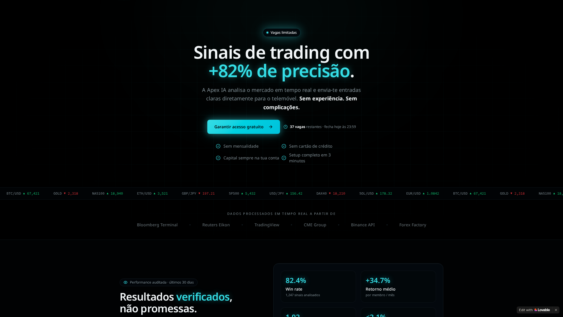 Screenshot of apexaitrading.online