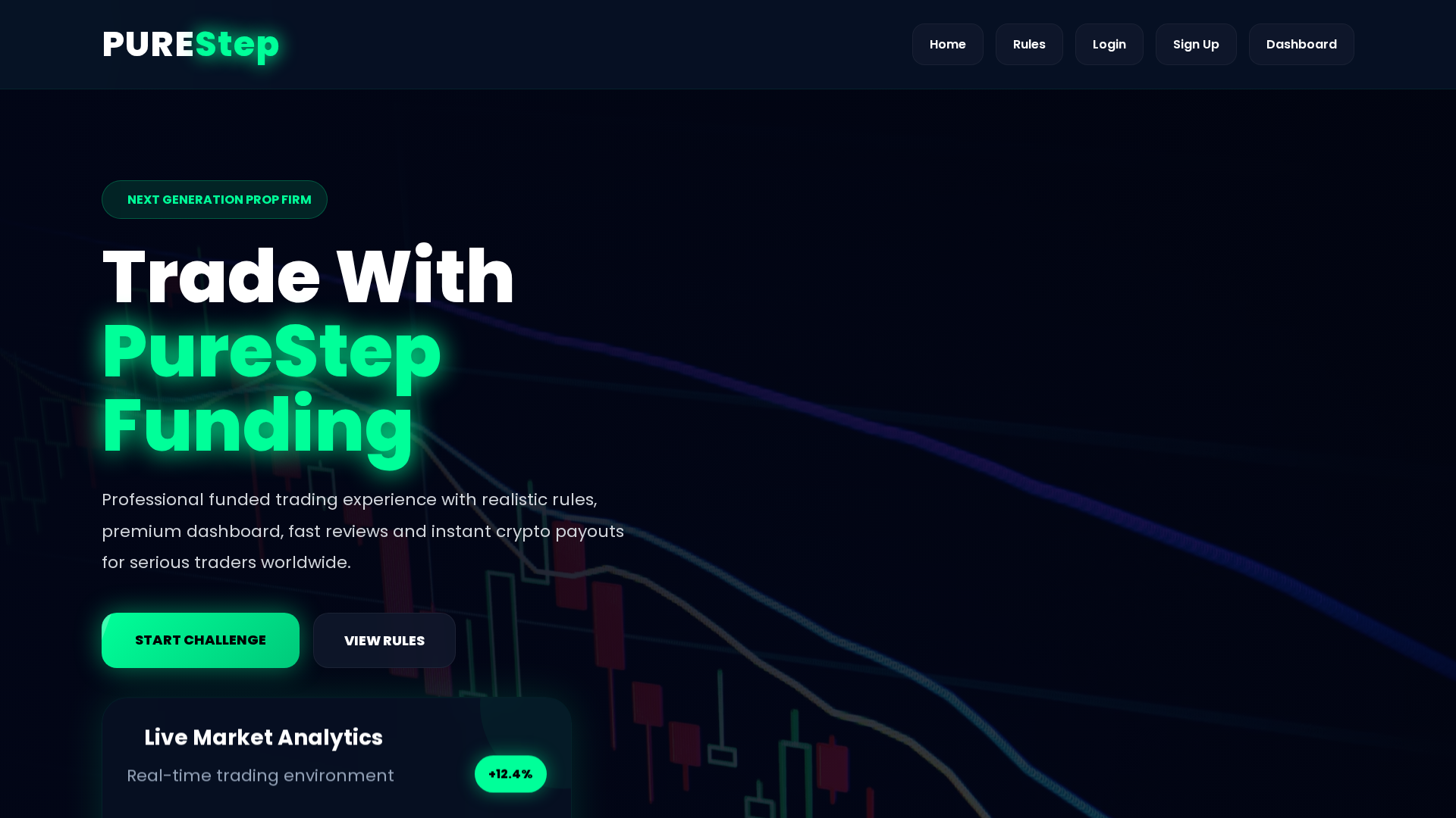 Screenshot of purestepfunding.com