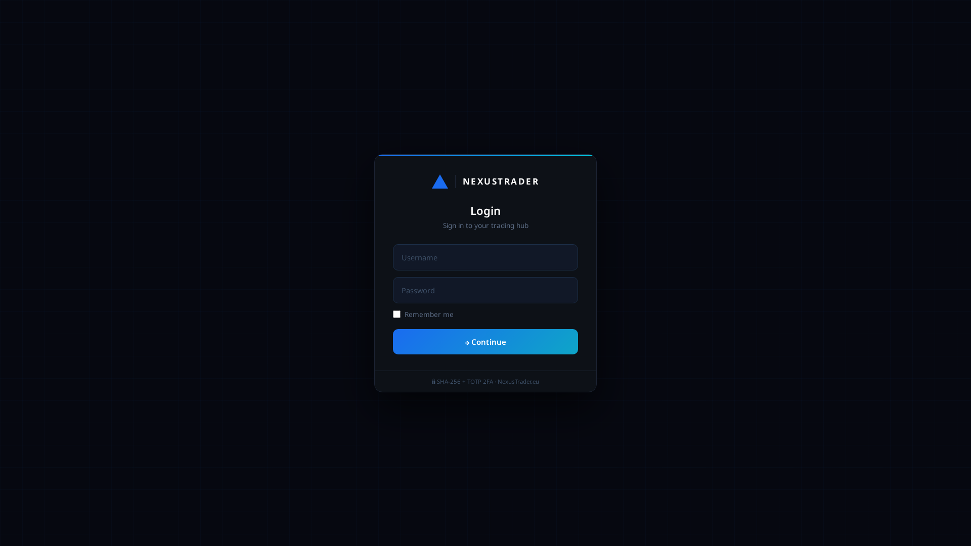 Screenshot of nexustrader.eu