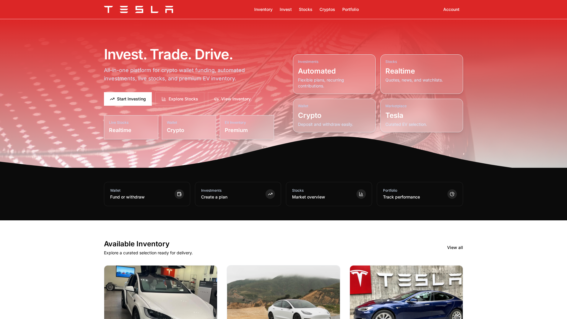 Screenshot of teslalncstocktrade.com