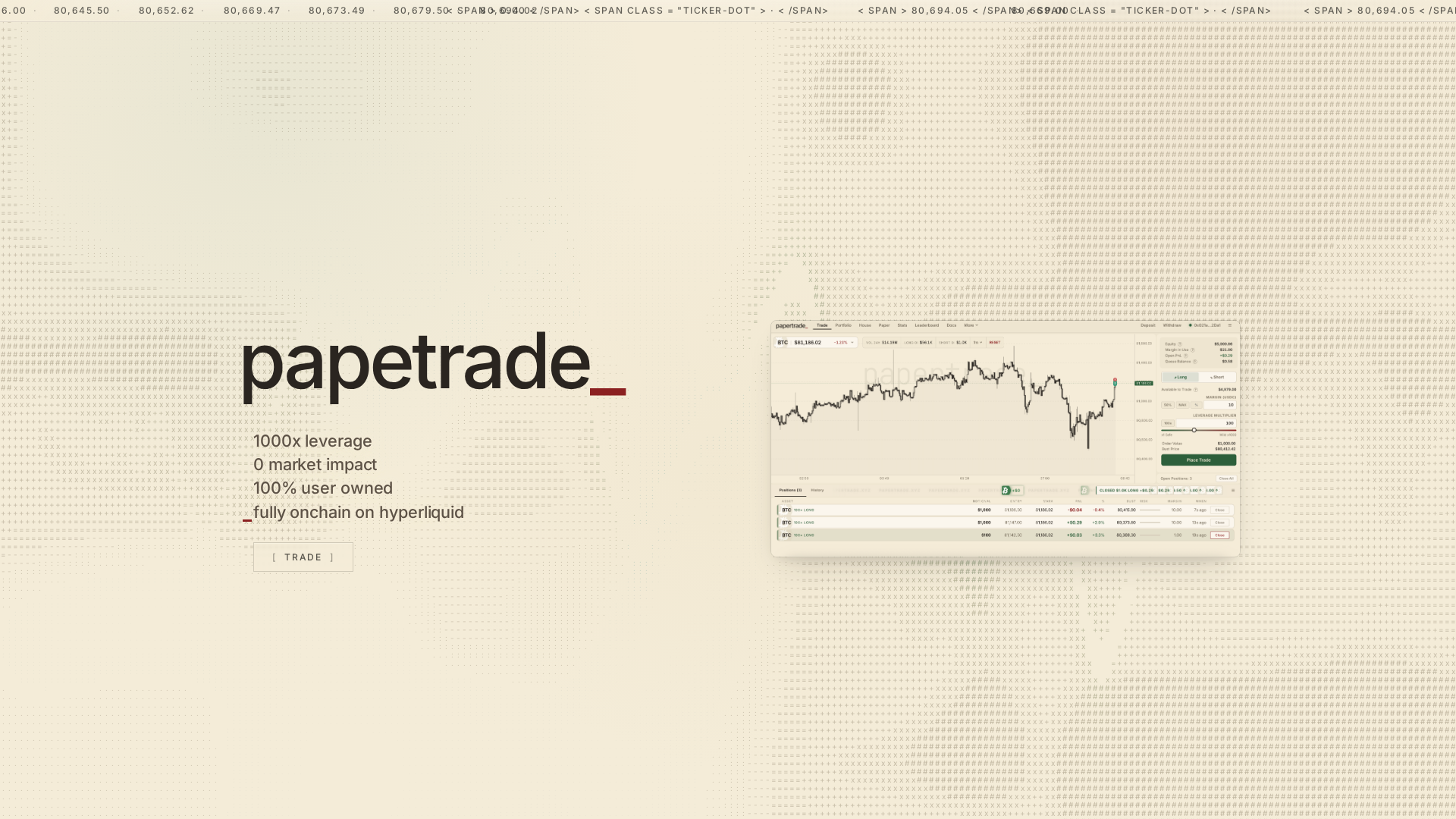 Screenshot of trade-paper.app