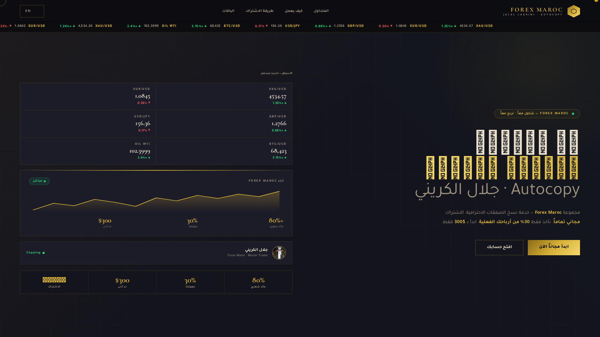 Screenshot of forexmaroc.trade