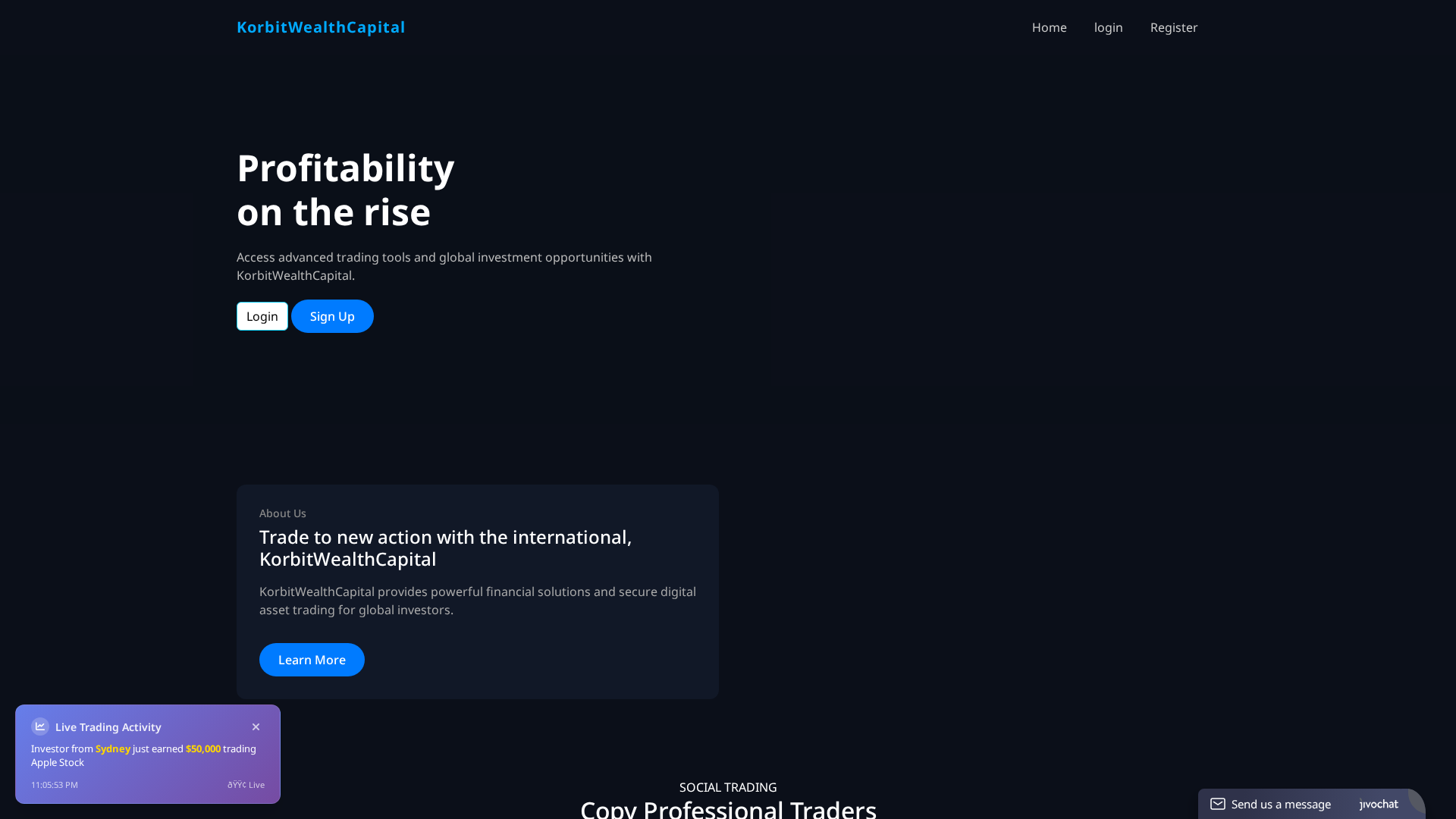 Screenshot of korbitgrowthinves.live