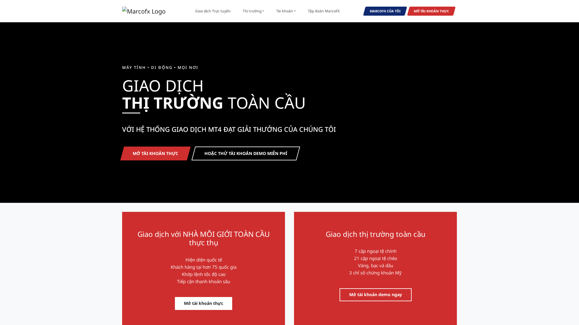 Screenshot of marcomarket.asia