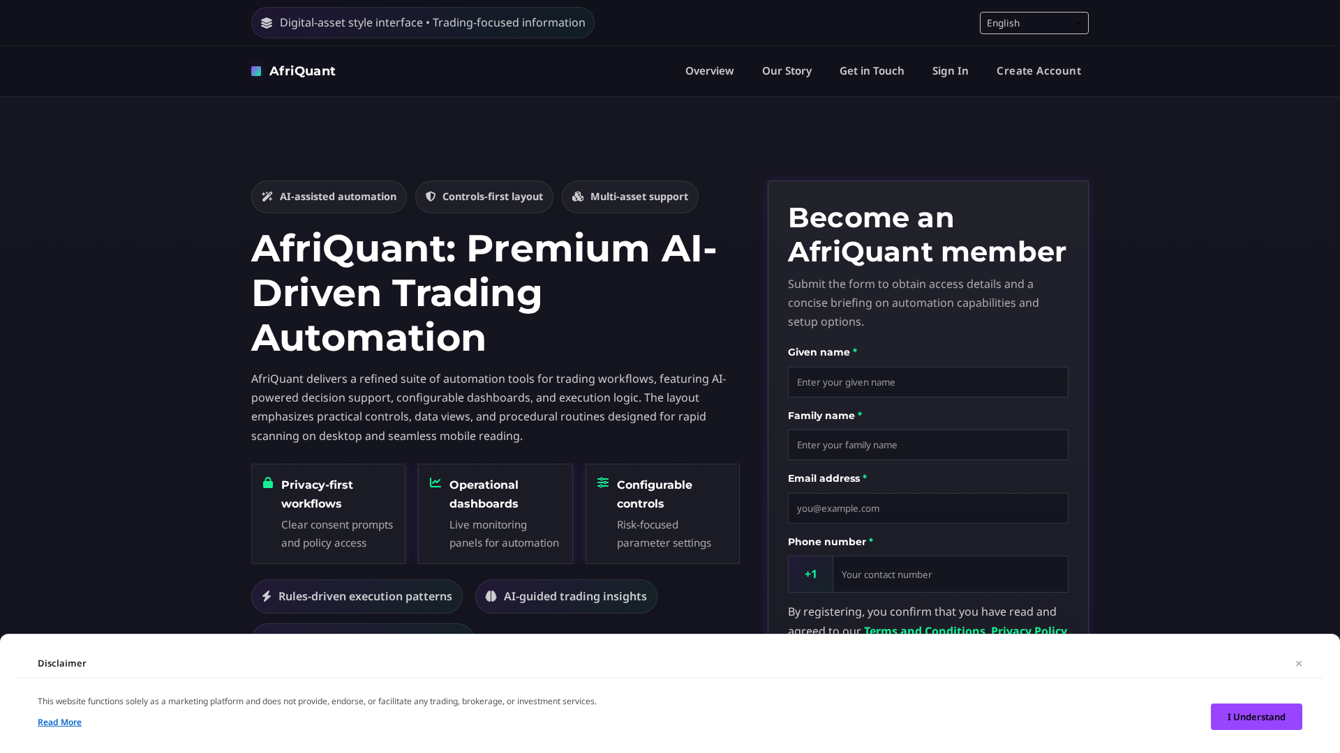 Screenshot of afriquant.click