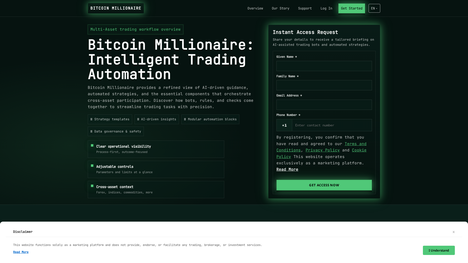 Screenshot of bitcoinmillionaire.click