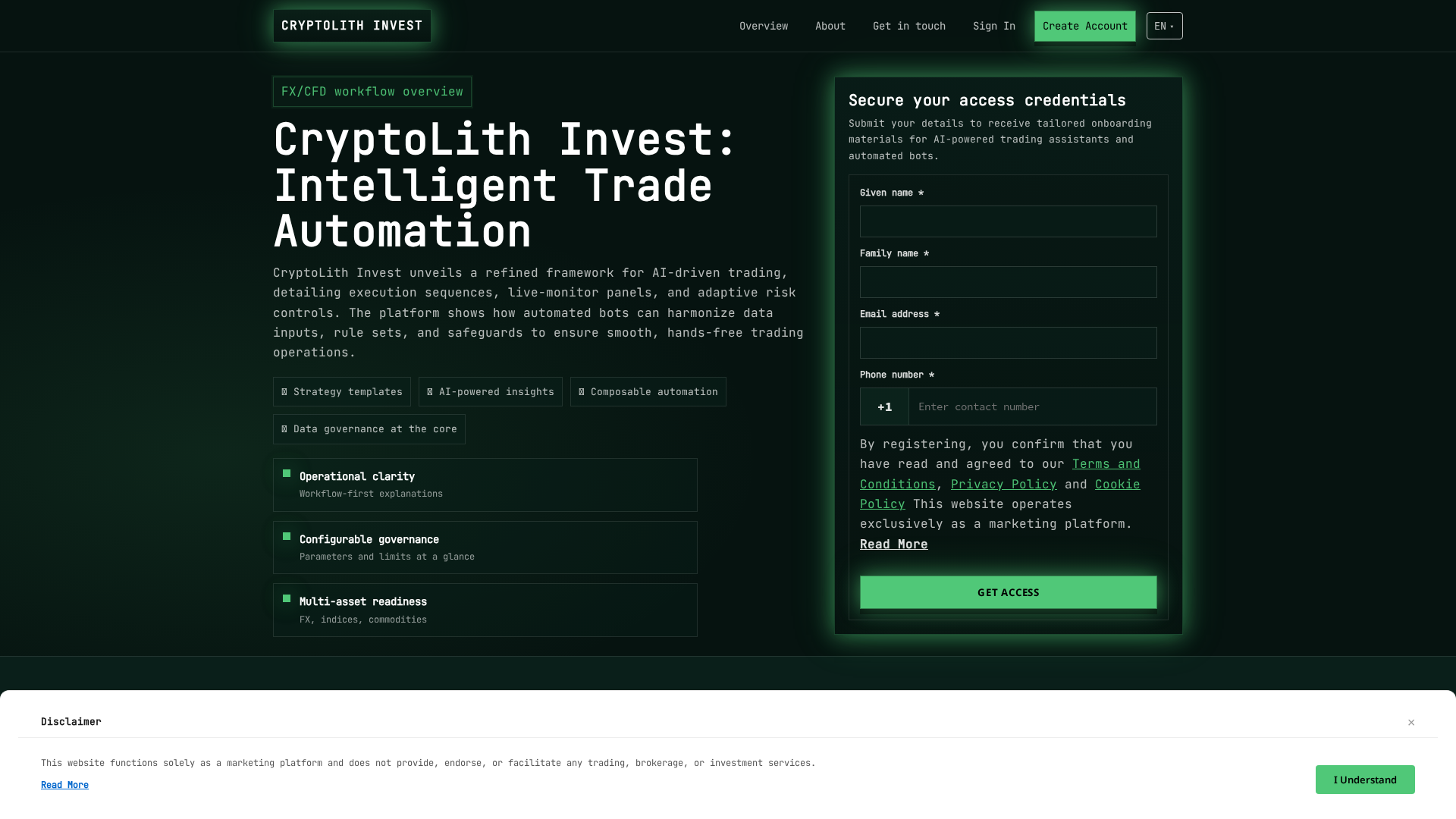 Screenshot of cryptolithinvest.click
