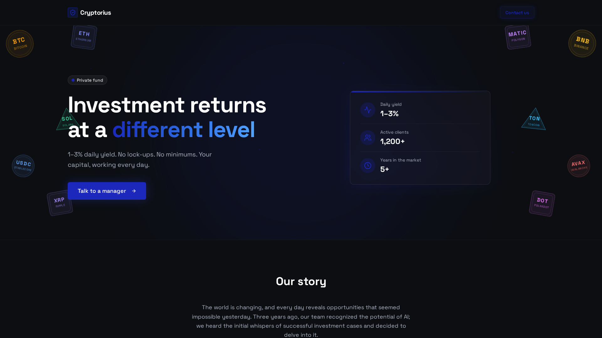 Screenshot of cryptorius.trade