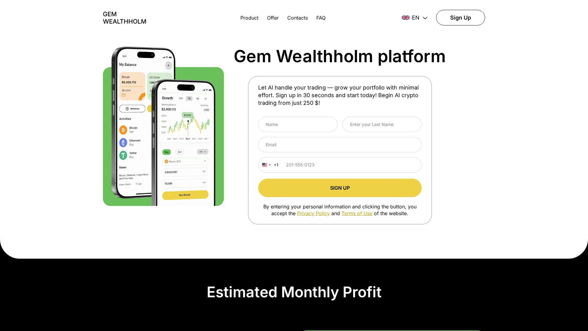 Screenshot of gem-wealthholm.com