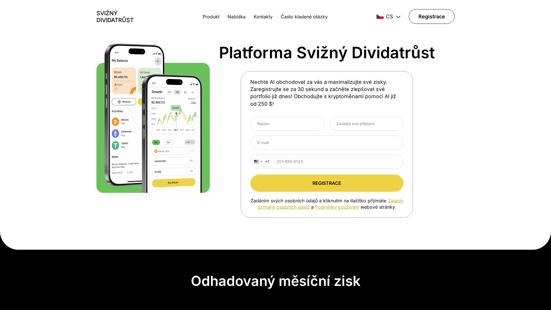 Screenshot of svizny-dividatrust.com