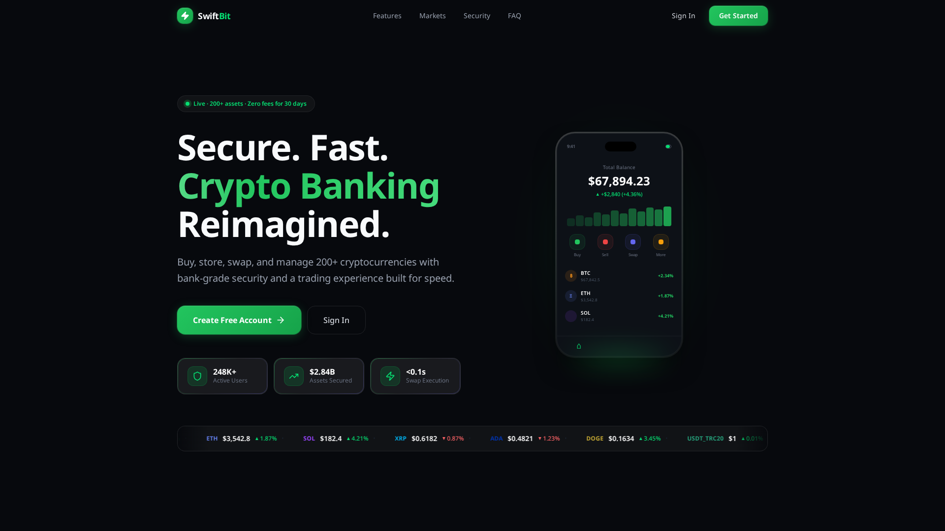 Screenshot of swiftbitapp.xyz