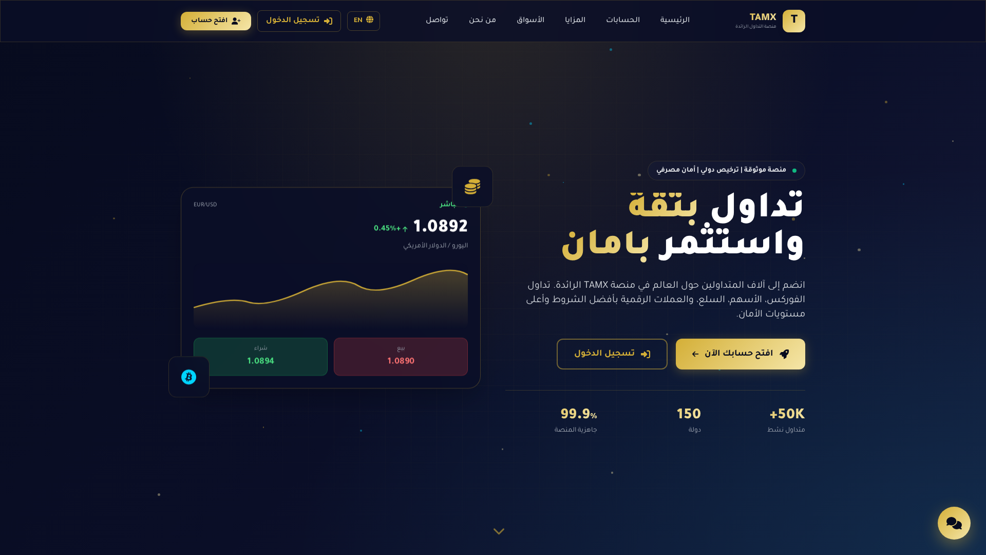 Screenshot of tamx-forex.com