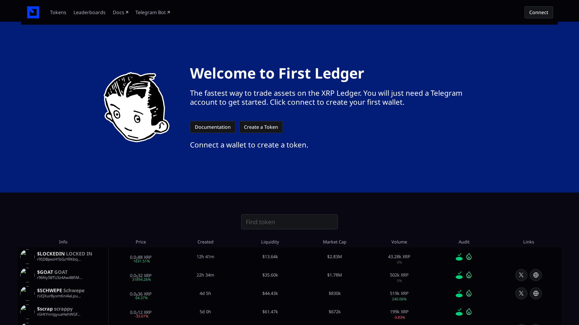 Screenshot of dex-firstledgerweb.com