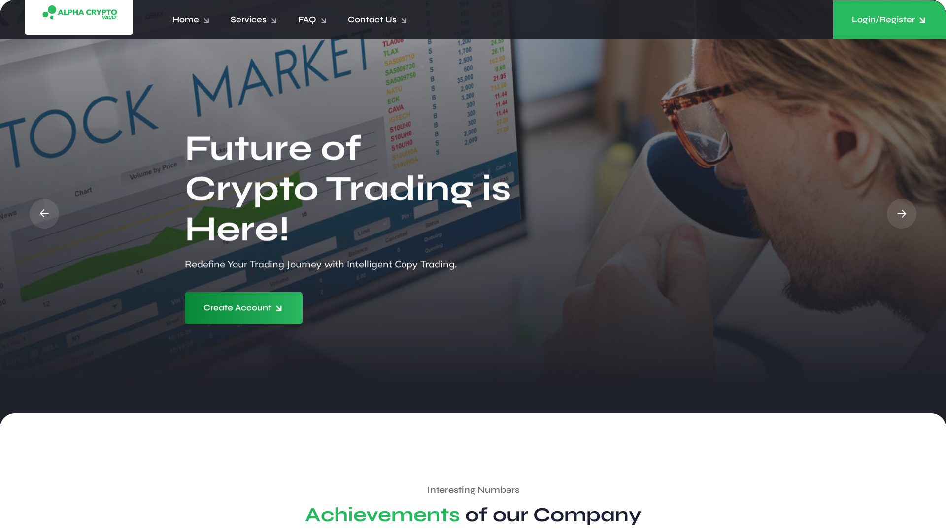 Screenshot of alphacryptovault.com