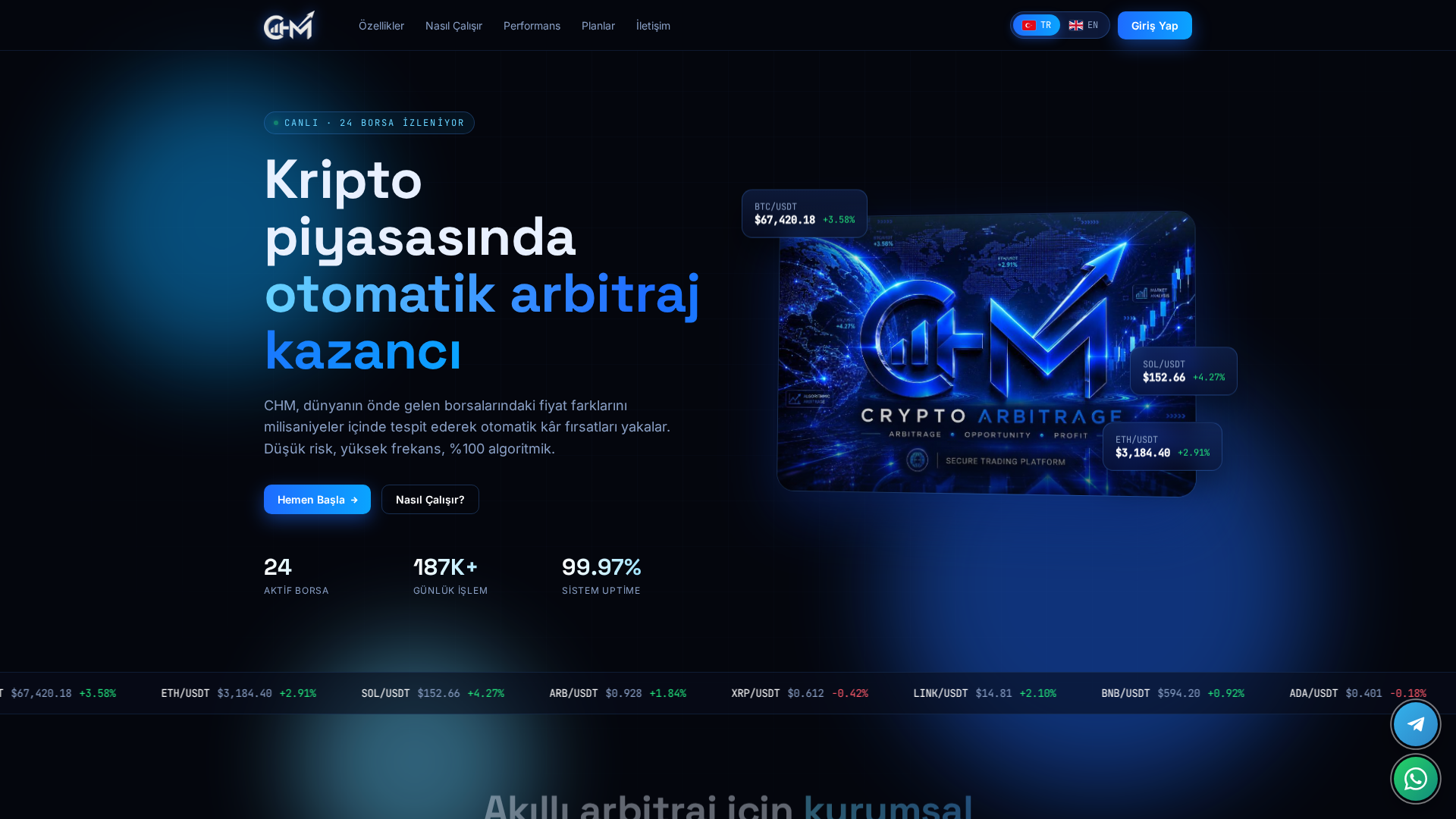 Screenshot of chmarbitrage.com