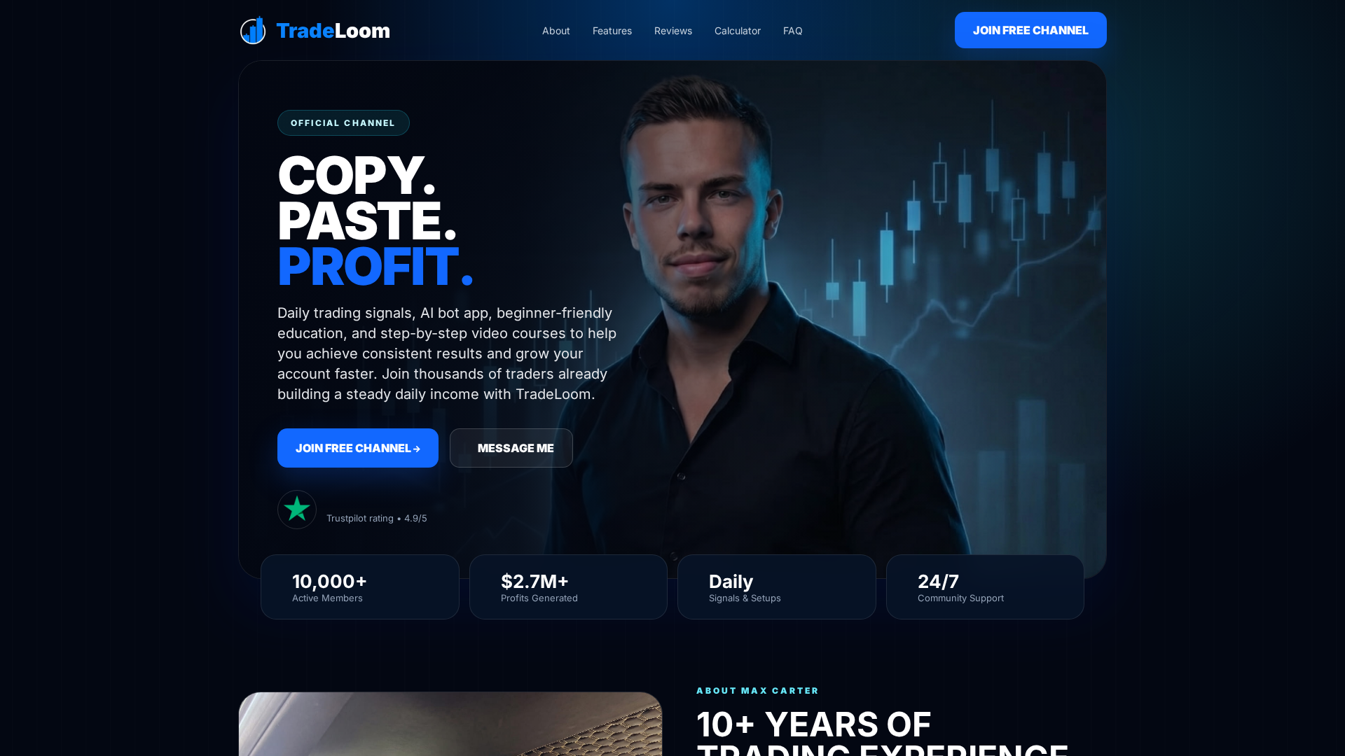 Screenshot of maxcarterloom.com