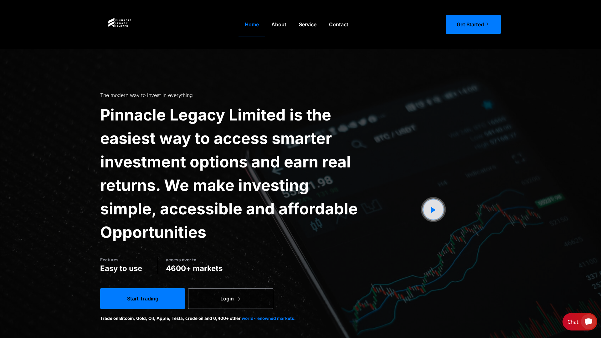 Screenshot of pinnaclelegacylimited.com