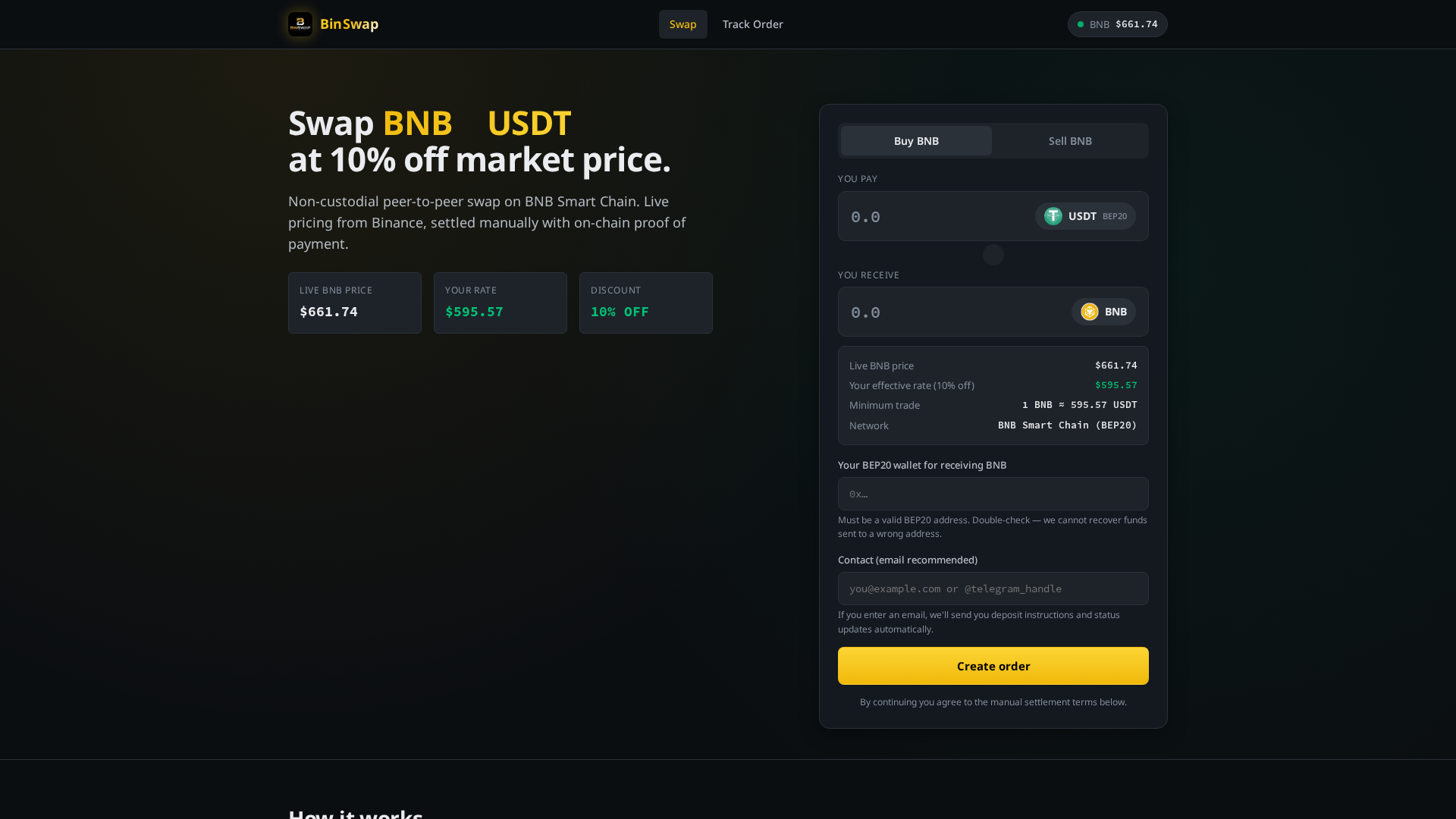 Screenshot of binswap.net