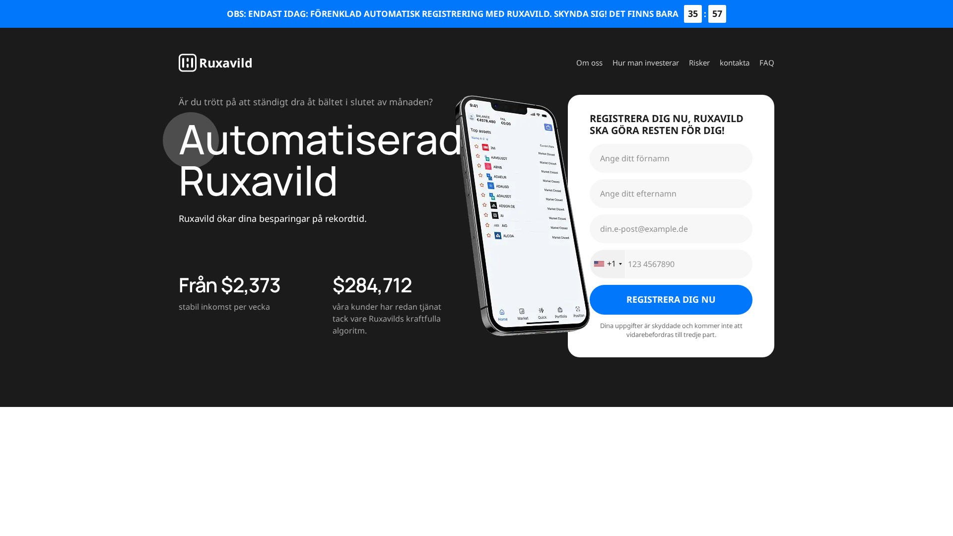 Screenshot of ruxavildtrade.com