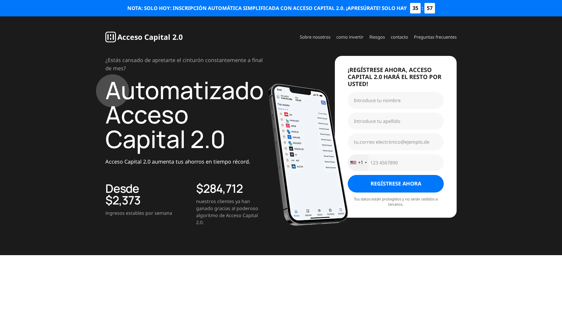 Screenshot of accesocapital20.net