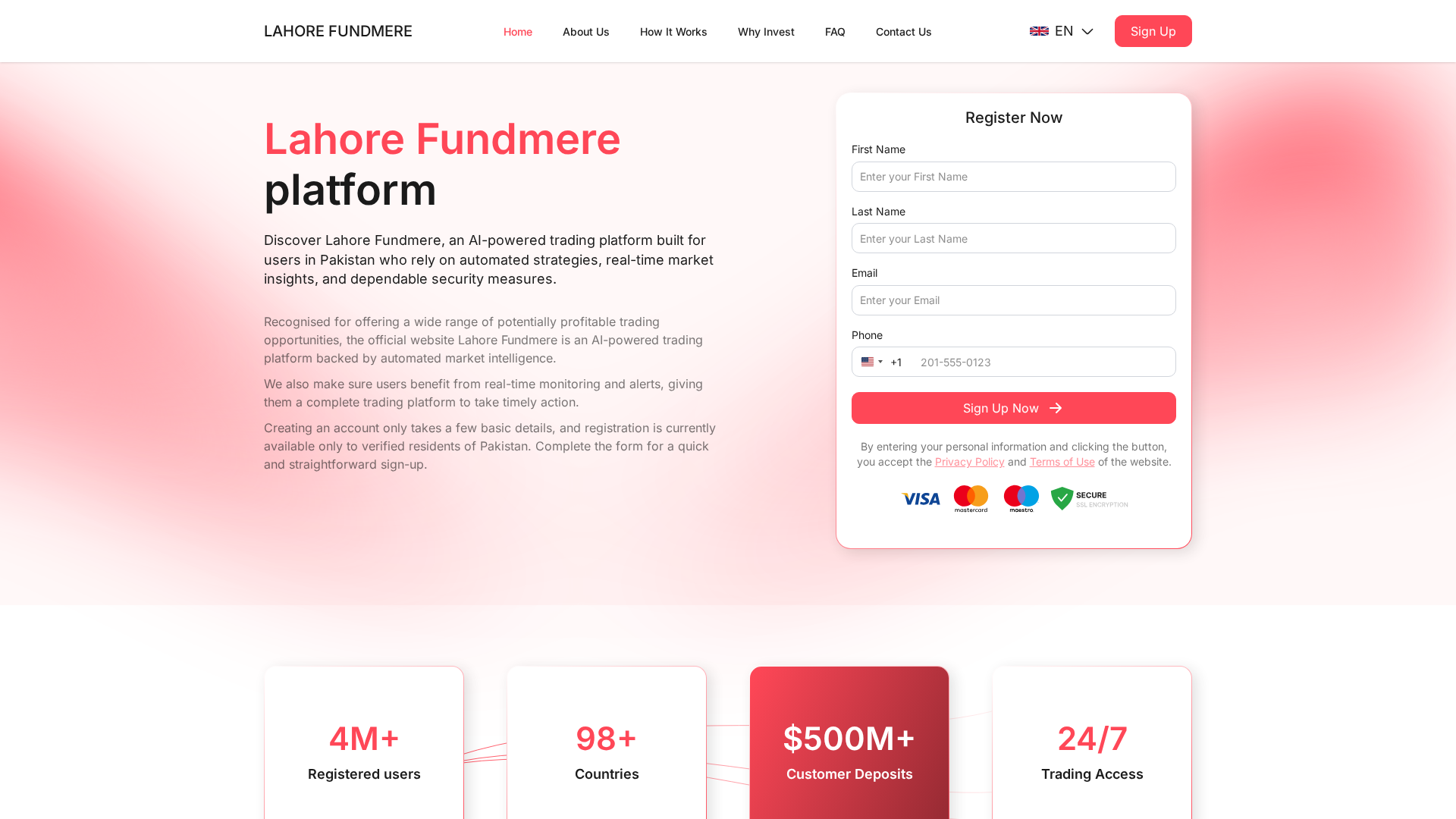 Screenshot of lahore-fundmere.com