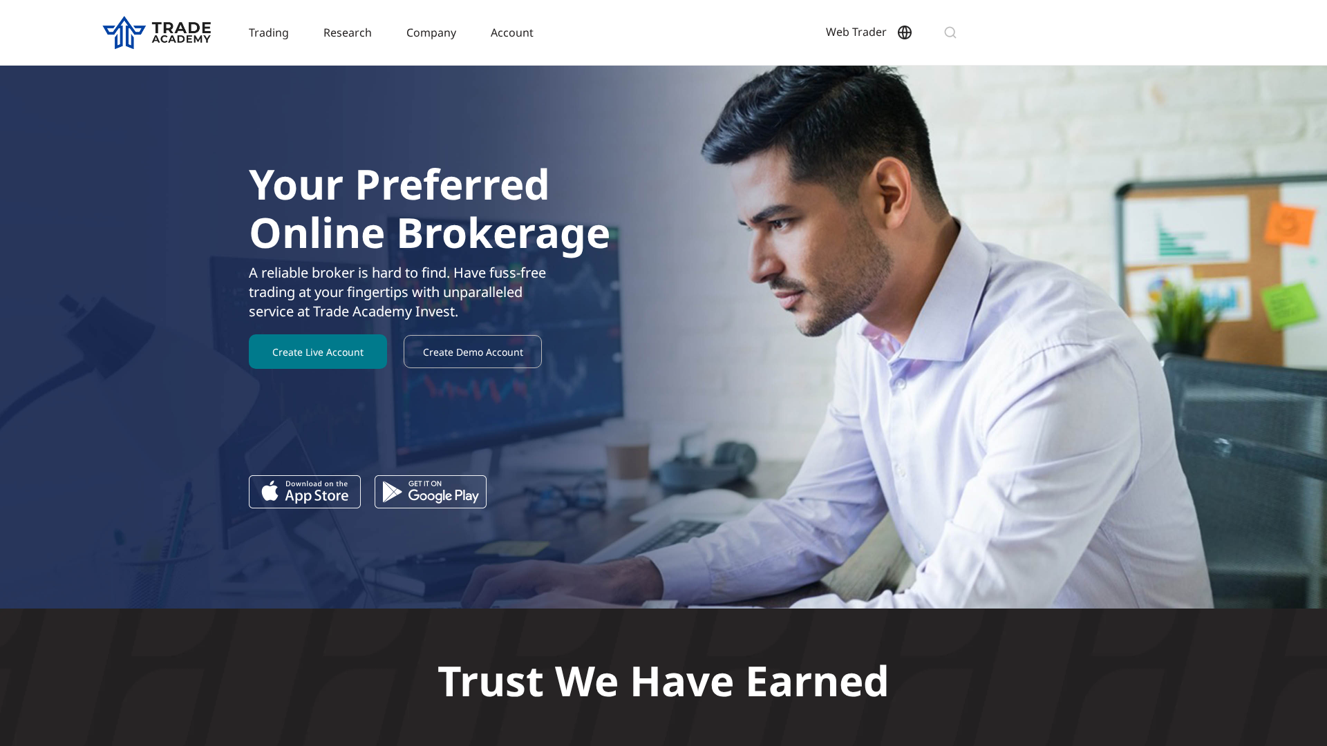 Screenshot of tradeacademyinvest.com