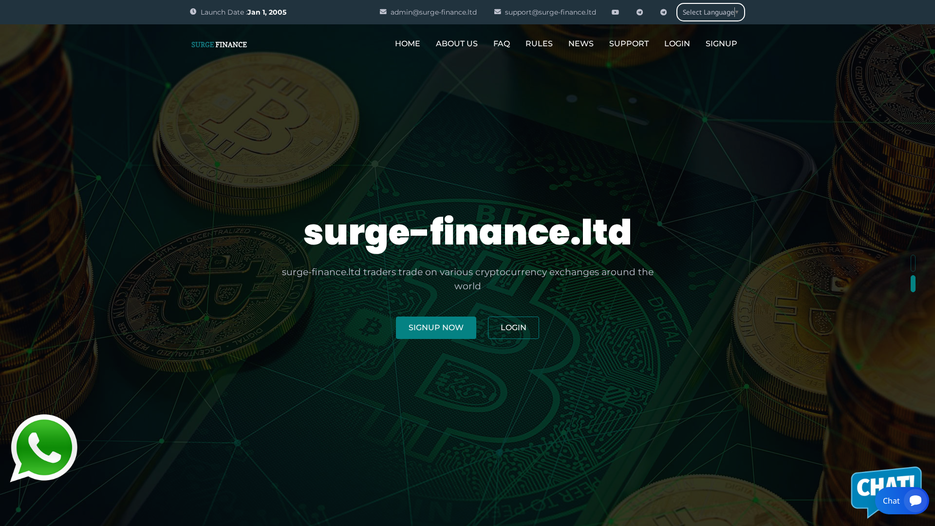 Screenshot of surge-finance.ltd