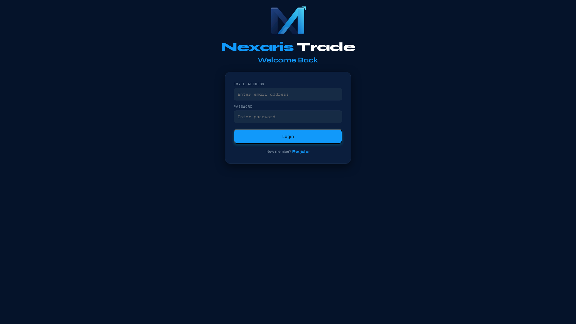 Screenshot of nexaristrade.com