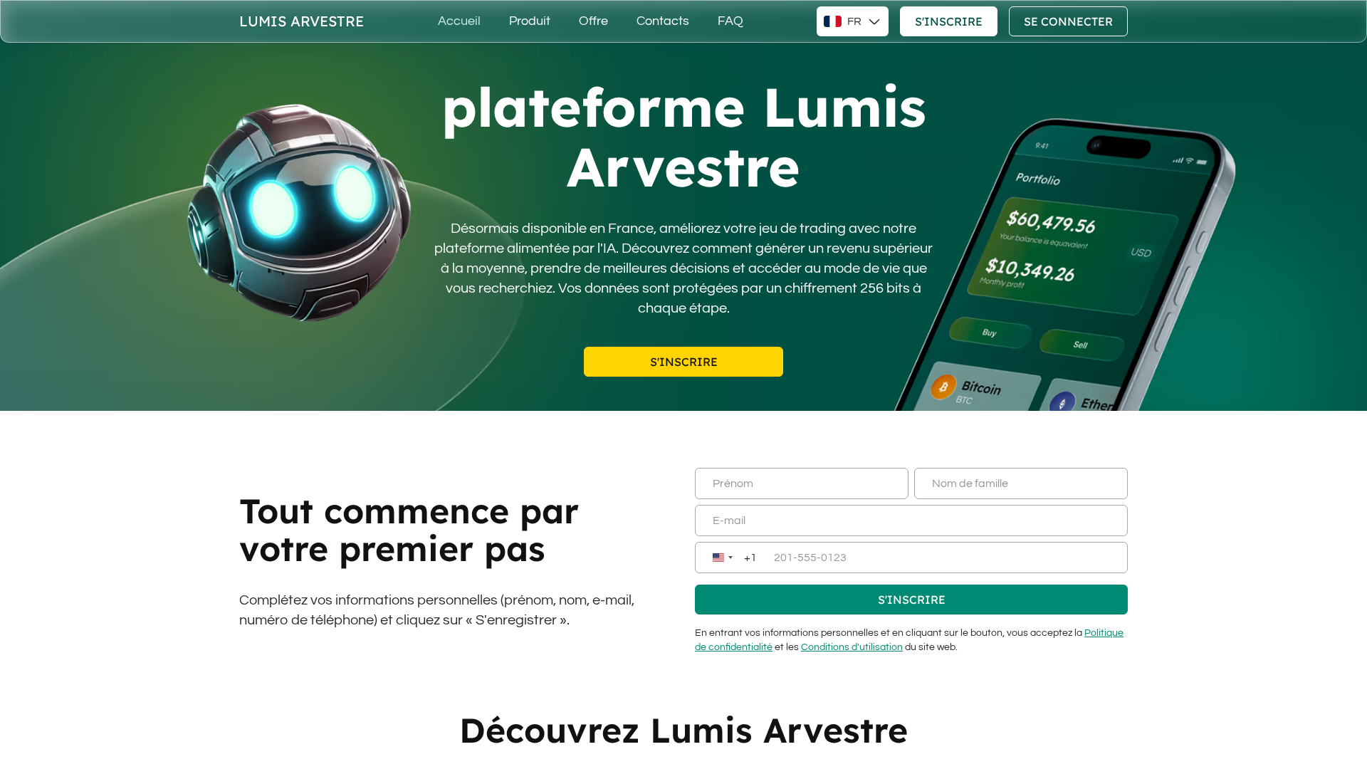 Screenshot of lumis-arvestre.com