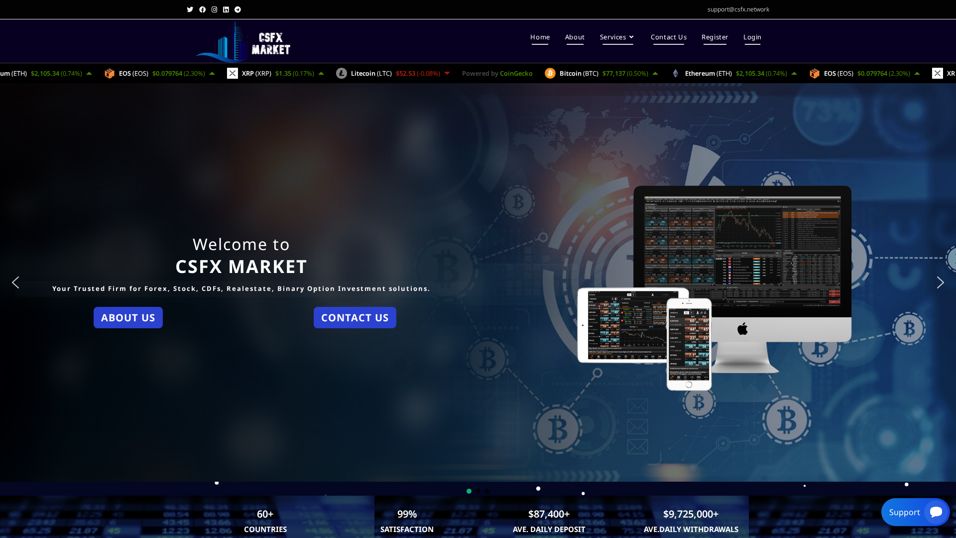 Screenshot of csfx.network