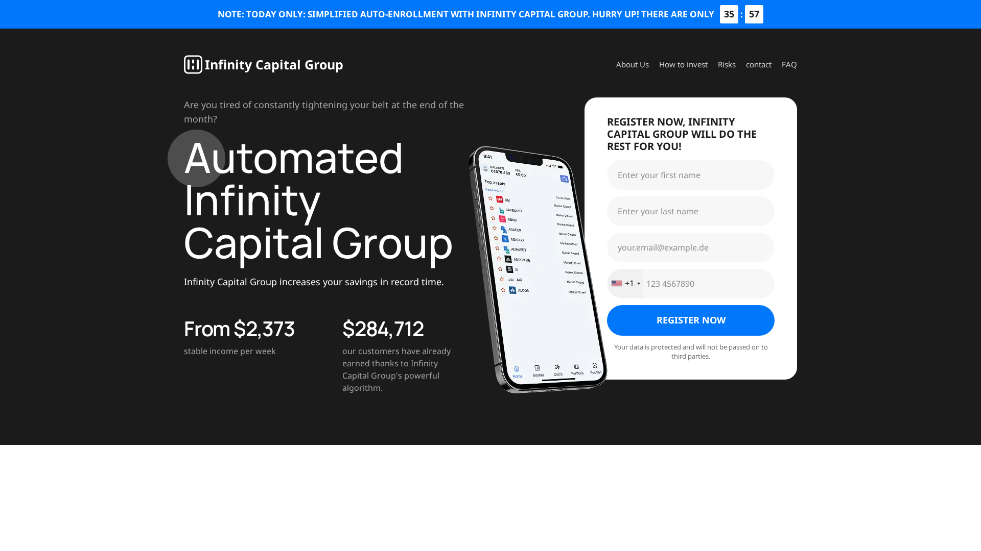 Screenshot of infinitycapitalgroup.org