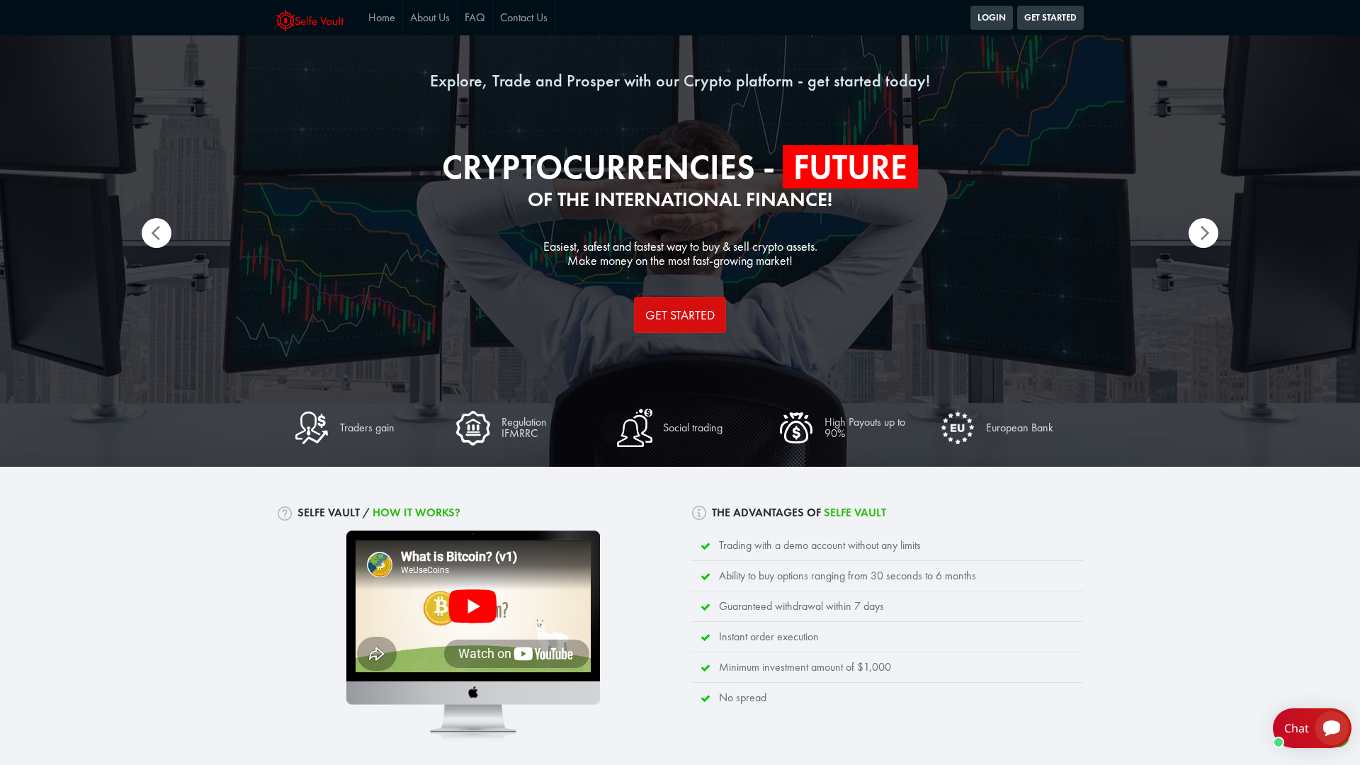 Screenshot of selfevault.com