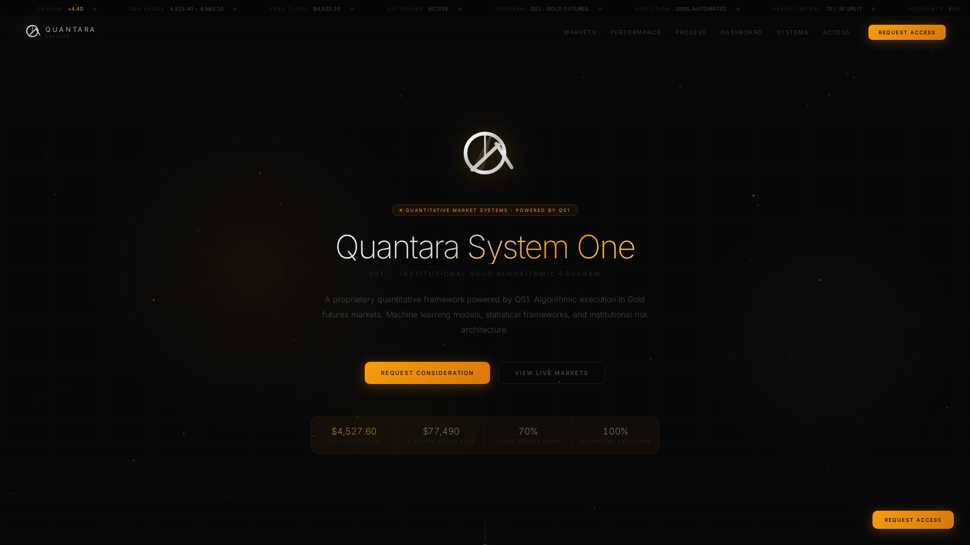 Screenshot of quantarasystems.io