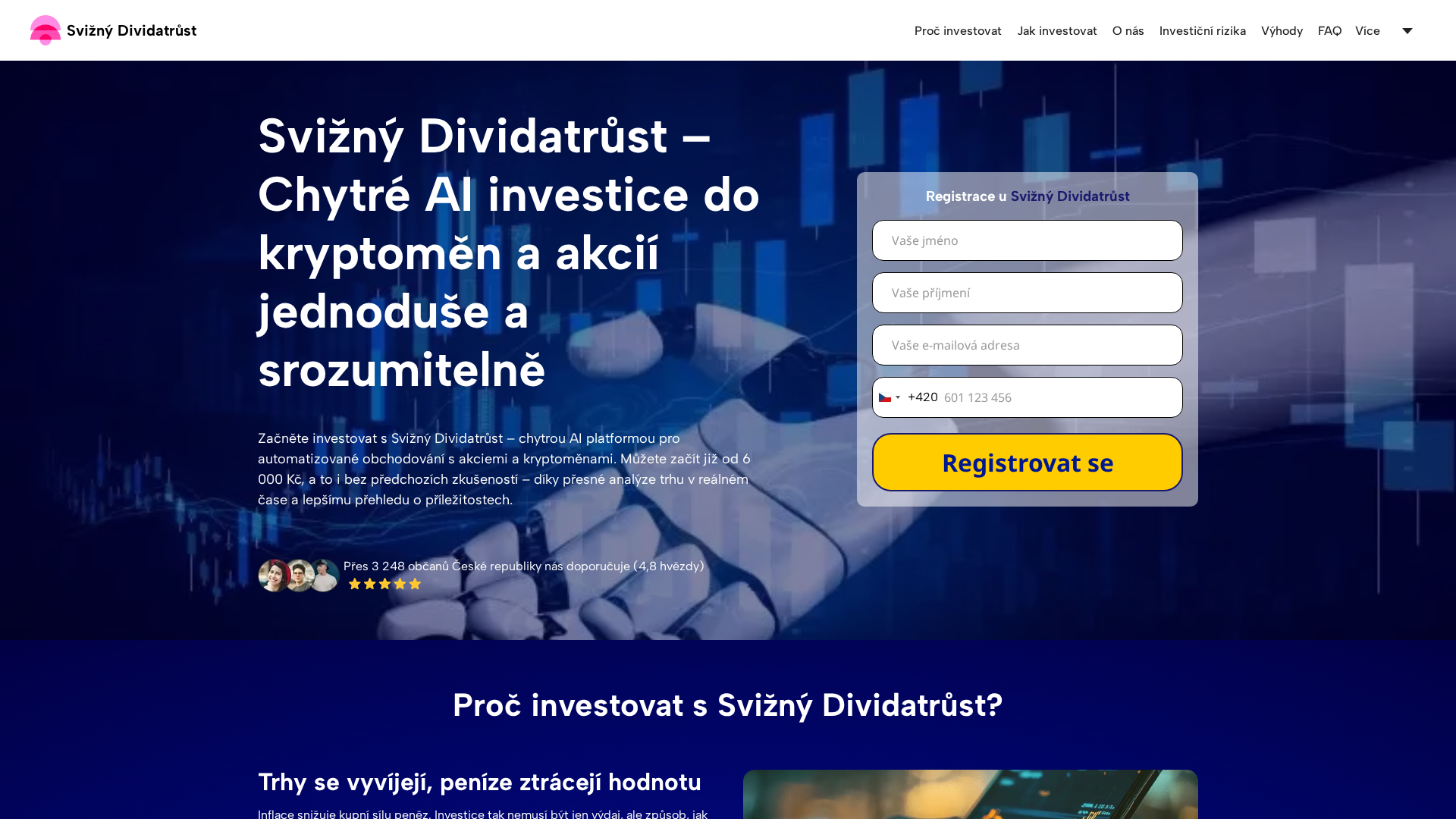 Screenshot of svizny-dividatrust-ai.com