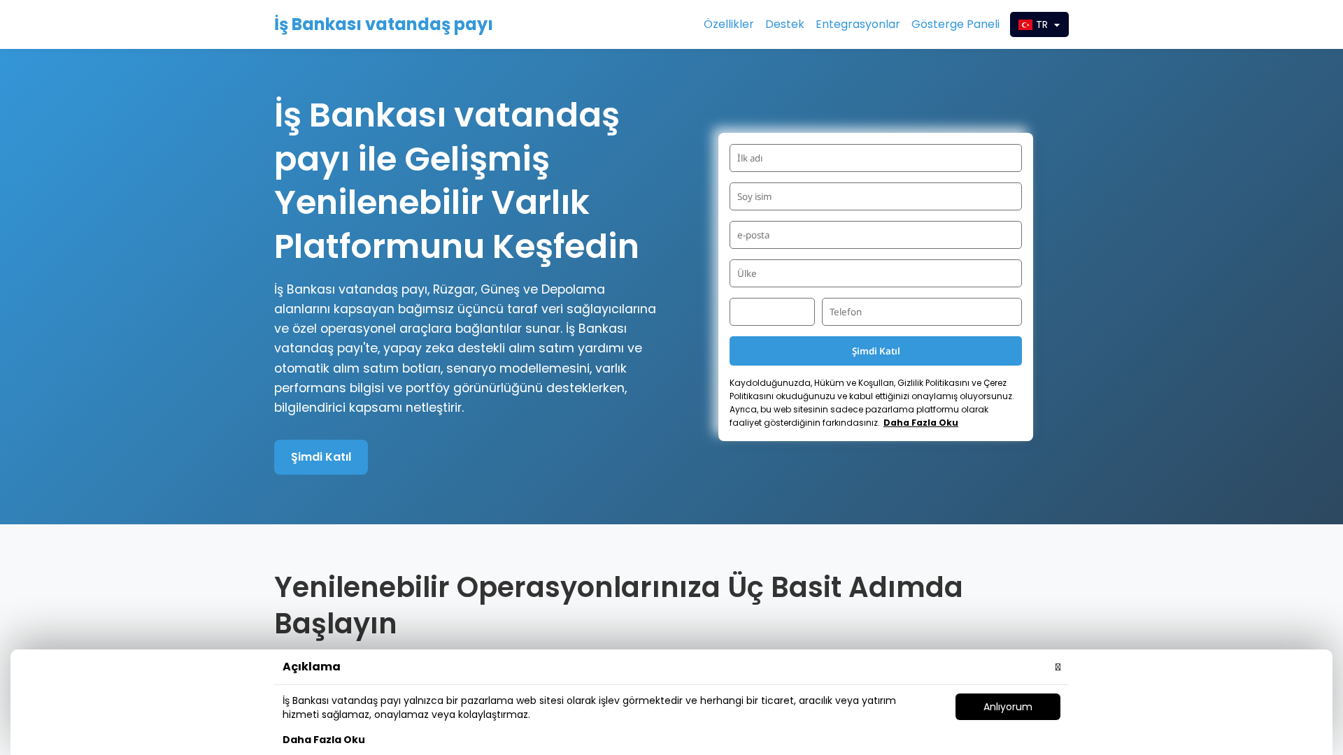 Screenshot of isbankasivatandaspayi.digital